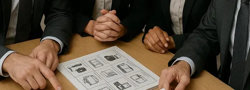 Teams reviewing product catalogs